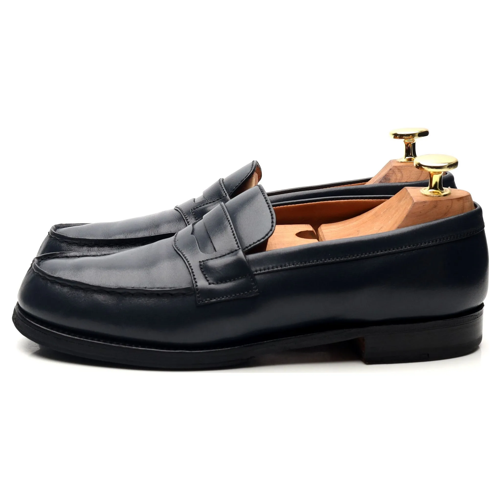 Women's '180 Mocassin' Navy Blue Leather Loafers 3 C UK 4