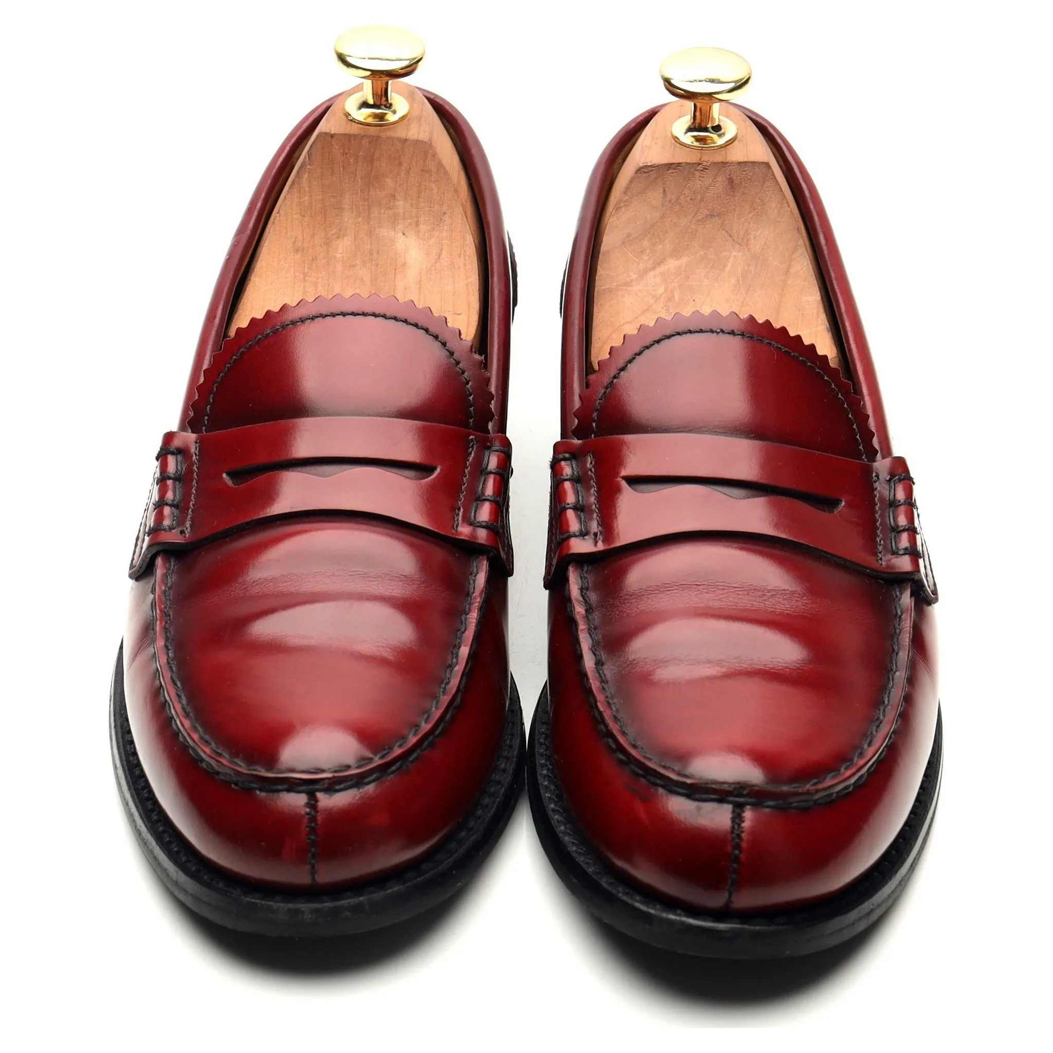 Women's 'Sally' Red Leather Loafers UK 4.5 EU 37.5