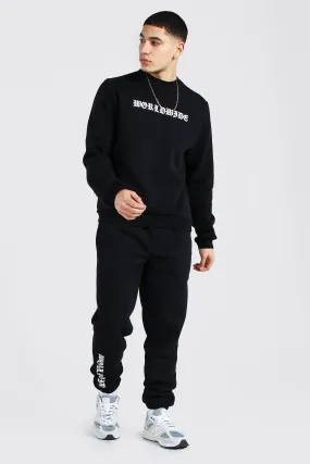 Worldwide Print Sweater Tracksuit